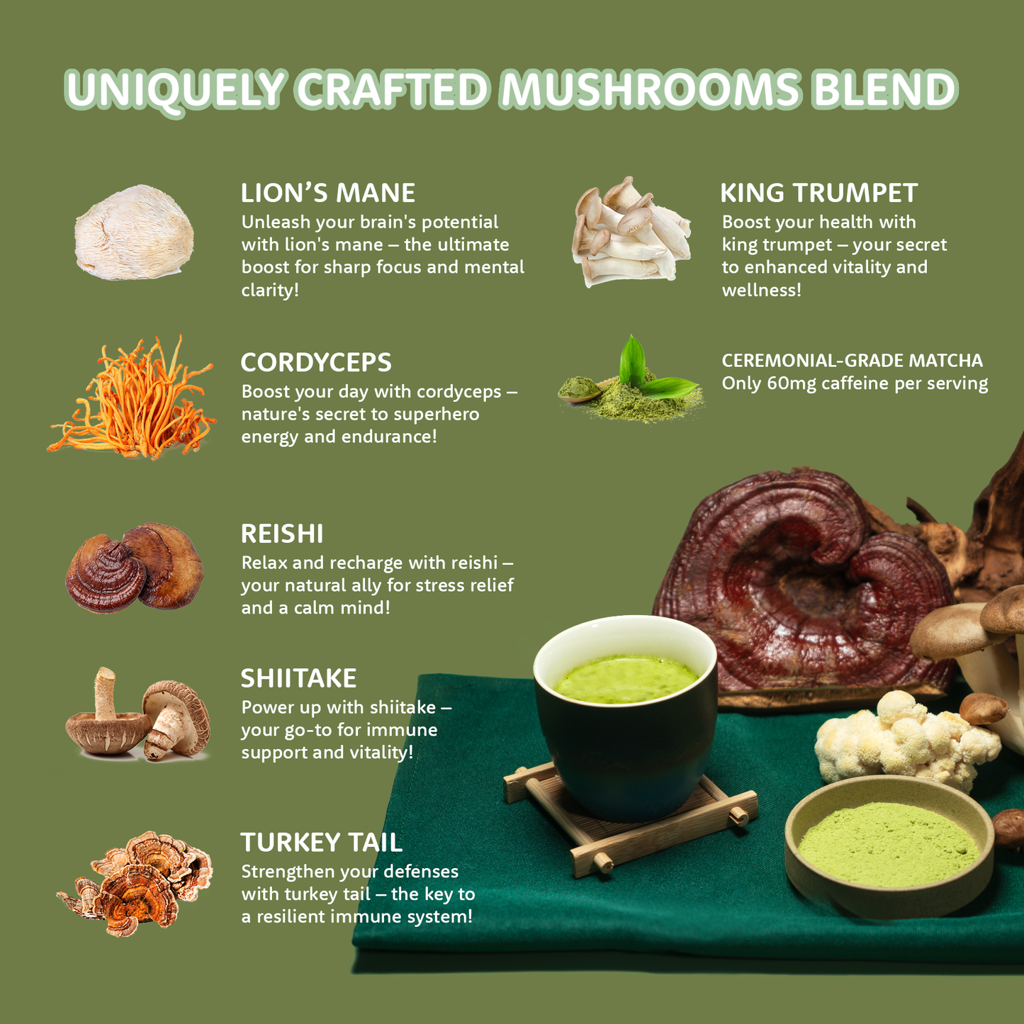 MycoMood Mushroom Matcha Latte - Surprise Bonus